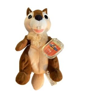 Disney Chip the Chipmunk Plush Beanie Toy Stuffed Animal Mattel 7 In